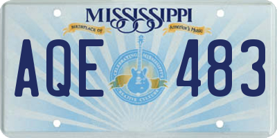 MS license plate AQE483