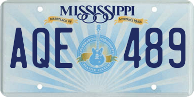 MS license plate AQE489