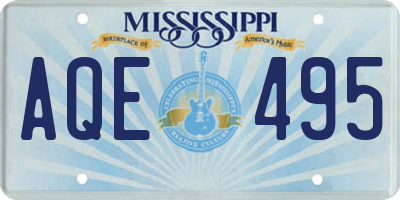MS license plate AQE495