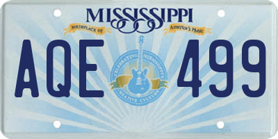 MS license plate AQE499