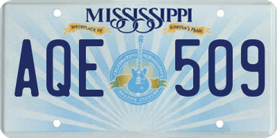 MS license plate AQE509