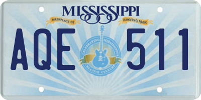MS license plate AQE511