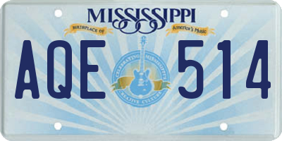 MS license plate AQE514