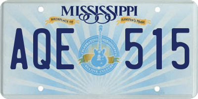 MS license plate AQE515