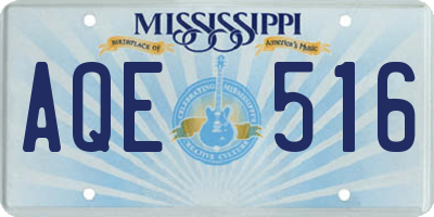 MS license plate AQE516