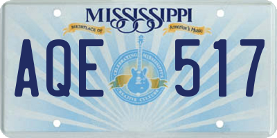 MS license plate AQE517