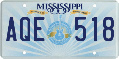 MS license plate AQE518