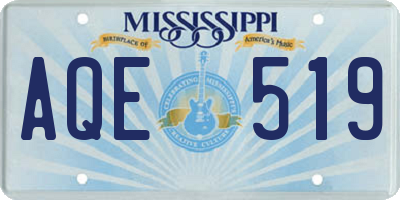 MS license plate AQE519