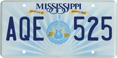 MS license plate AQE525