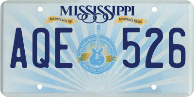 MS license plate AQE526