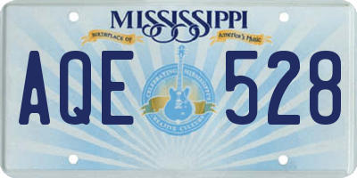 MS license plate AQE528