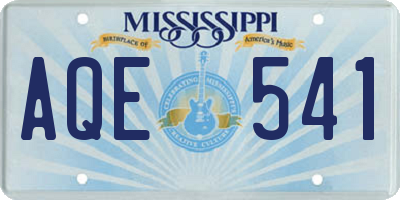 MS license plate AQE541