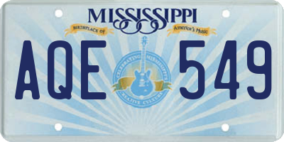 MS license plate AQE549