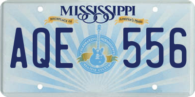 MS license plate AQE556