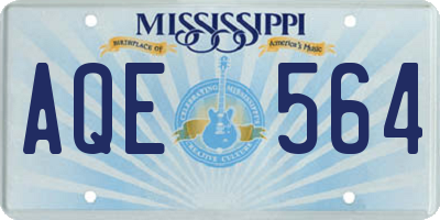 MS license plate AQE564