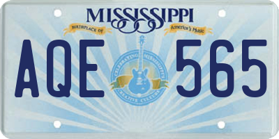 MS license plate AQE565
