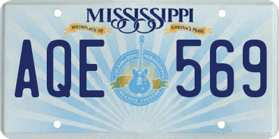 MS license plate AQE569