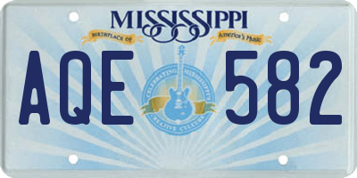 MS license plate AQE582