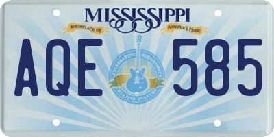 MS license plate AQE585