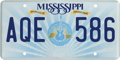 MS license plate AQE586