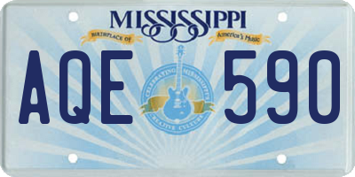 MS license plate AQE590