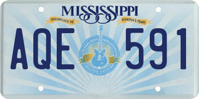MS license plate AQE591