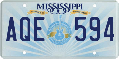 MS license plate AQE594