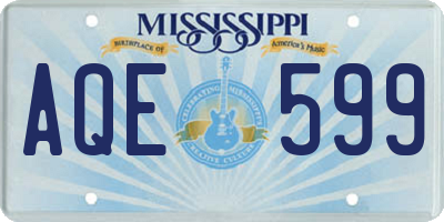 MS license plate AQE599