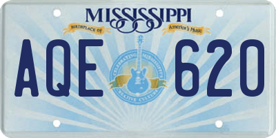MS license plate AQE620