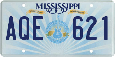 MS license plate AQE621