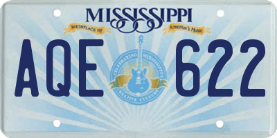 MS license plate AQE622