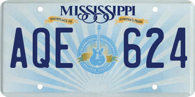 MS license plate AQE624