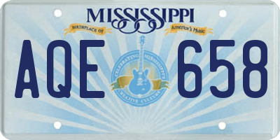MS license plate AQE658