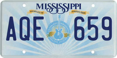 MS license plate AQE659
