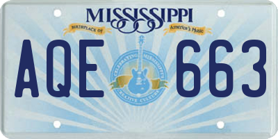 MS license plate AQE663