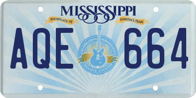 MS license plate AQE664