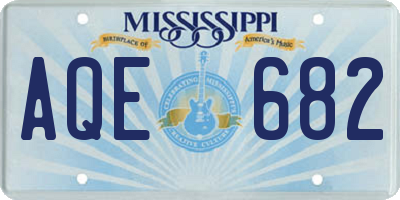 MS license plate AQE682