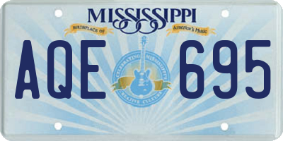 MS license plate AQE695