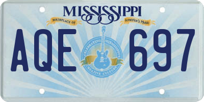 MS license plate AQE697