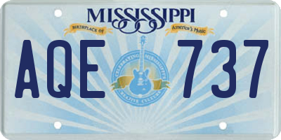 MS license plate AQE737