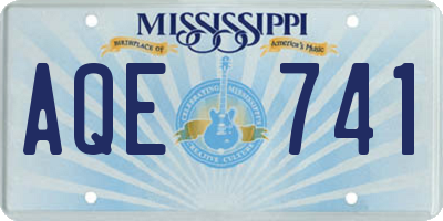 MS license plate AQE741