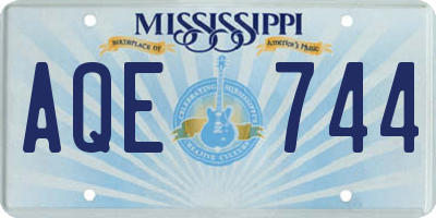 MS license plate AQE744