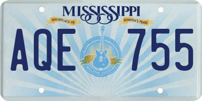 MS license plate AQE755