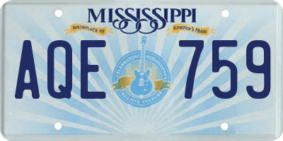 MS license plate AQE759