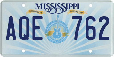 MS license plate AQE762
