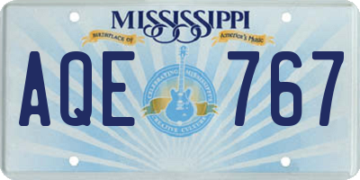MS license plate AQE767