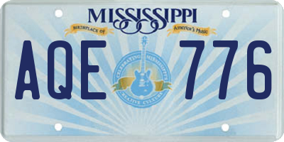 MS license plate AQE776