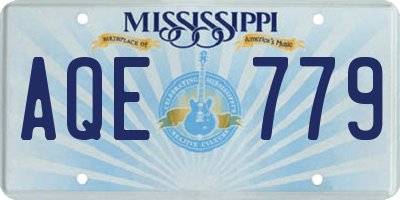 MS license plate AQE779