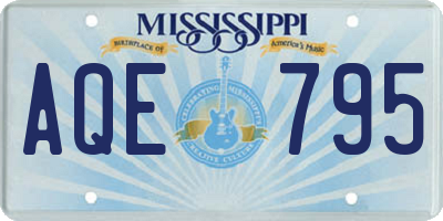 MS license plate AQE795