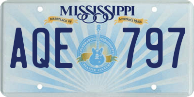 MS license plate AQE797